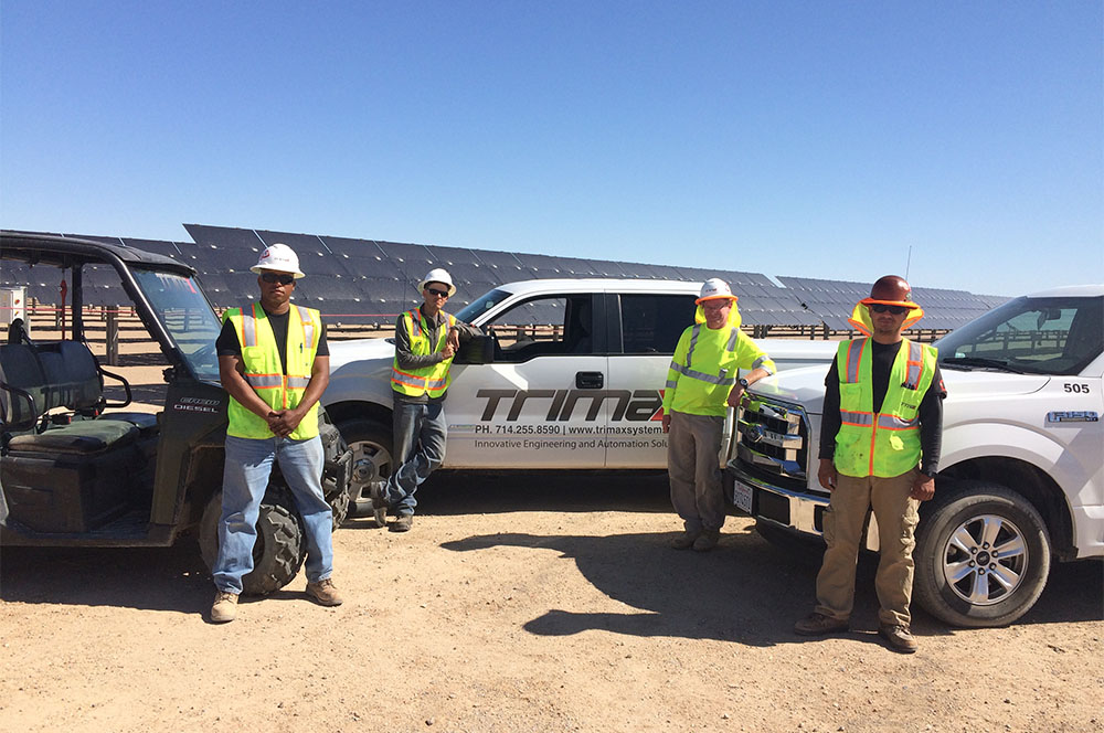 Trimax solar field service team